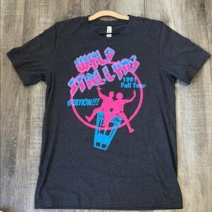 Bill and Ted’s Graphic Tee with Wyld Stallions Pink and Blue Design